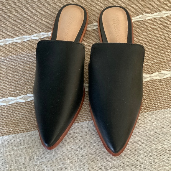Madewell Gemma Mule Pointed Toe Black Slip On - Picture 2 of 7
